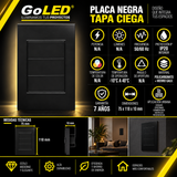 Placa Tapa Ciega Negra IP20 para Instalaciones de Interior