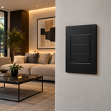 Placa Tapa Ciega Negra IP20 para Instalaciones de Interior