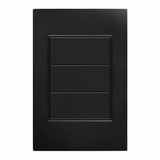 Placa Tapa Ciega Negra IP20 para Instalaciones de Interior
