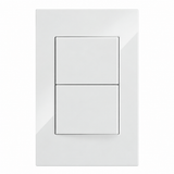 Placa Apagador Doble de 3 Vías Blanco 15A 127-250V Interior IP20