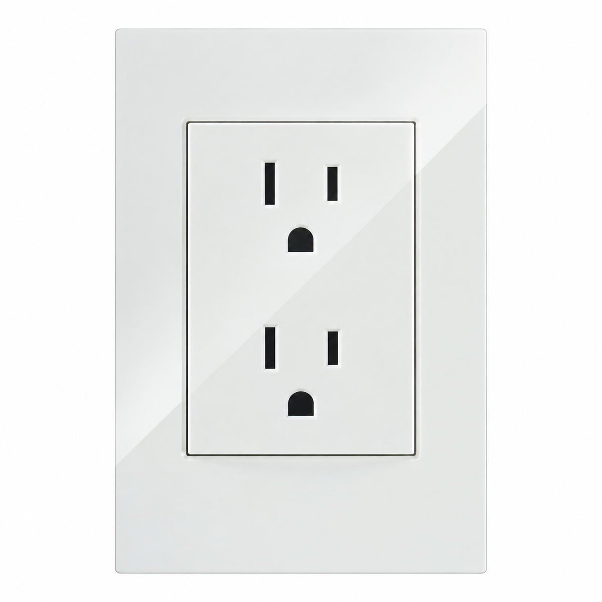 Placa Contacto Doble Blanco 15A 127-250V para Interior IP20