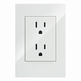 Placa Contacto Doble Blanco 15A 127-250V para Interior IP20