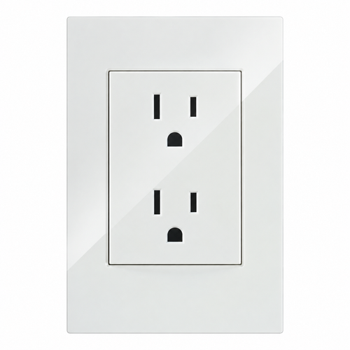 Placa Contacto Doble Blanco 15A 127-250V para Interior IP20