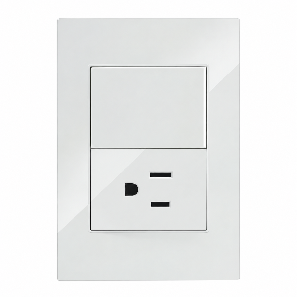 Placa Contacto con Apagador 1 interruptor 3 Vías Blanco 15A 127-250V Interior