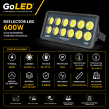 Reflector LED Modular 600W IP66 61000 lm Luz Fría