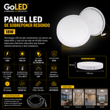 Panel LED Redondo de Sobreponer 18W Blanco B065