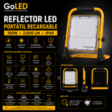 Reflector LED de Emergencia Recargable 100W IP65 REF-EM100W