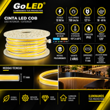 Manguera LED SCOB 50m 10W/m IP65 Atenuable para Exterior 127V