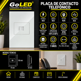 Placa de Contacto Telefónico Blanca para Interior IP20