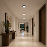 Plafon LED de Sobreponer 18W Negro 6500K Luz Fría