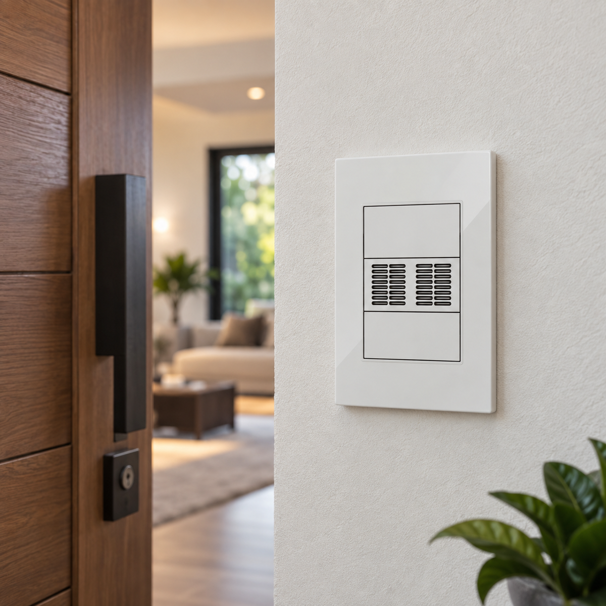 Placa con Zumbador Blanca 15A 127-250V para Interior IP20