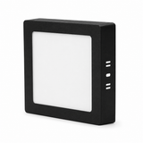 Luminario LED Cuadrado de Sobreponer 12W Negro Luz Fría 6500K