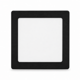 Luminario LED Cuadrado de Sobreponer 12W Negro Luz Fría 6500K