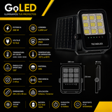 Reflector Solar LED para Exterior 2,200 Lúmenes IP65