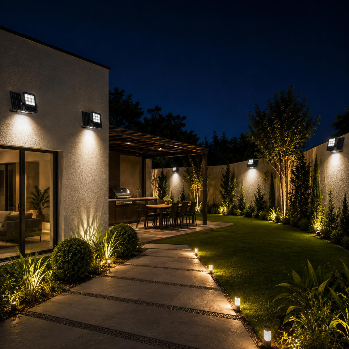 Reflector Solar LED para Exterior 2,200 Lúmenes IP65