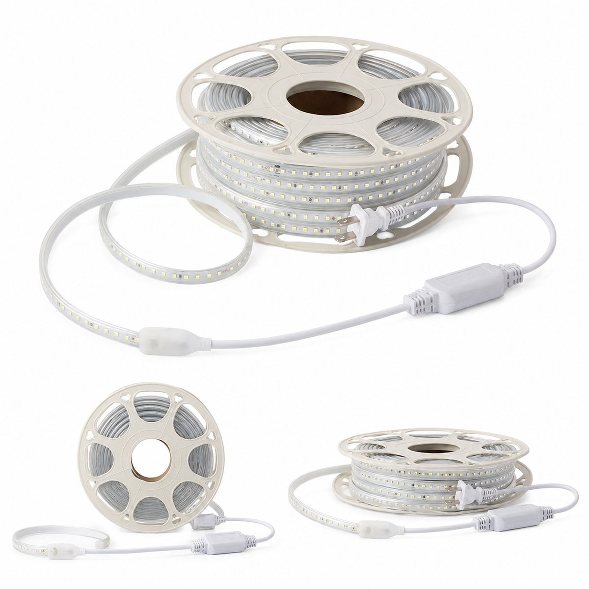 Manguera Doble LED Azul 25m 150W IP65 para Exterior