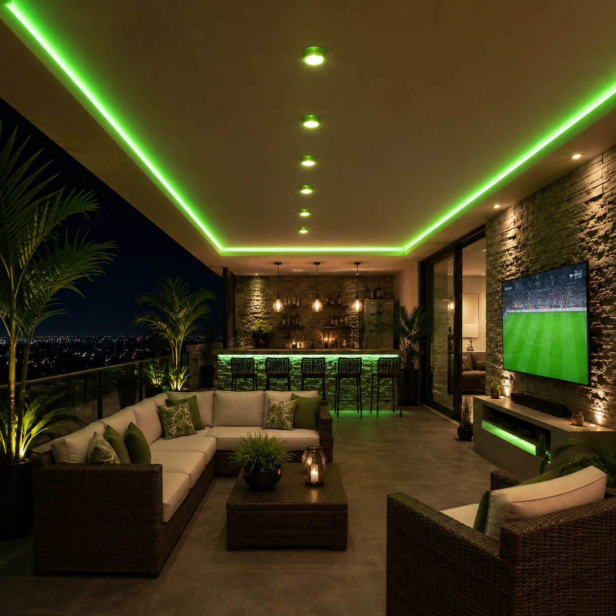 Manguera LED Exterior 150W SMD 2835 Verde 25m