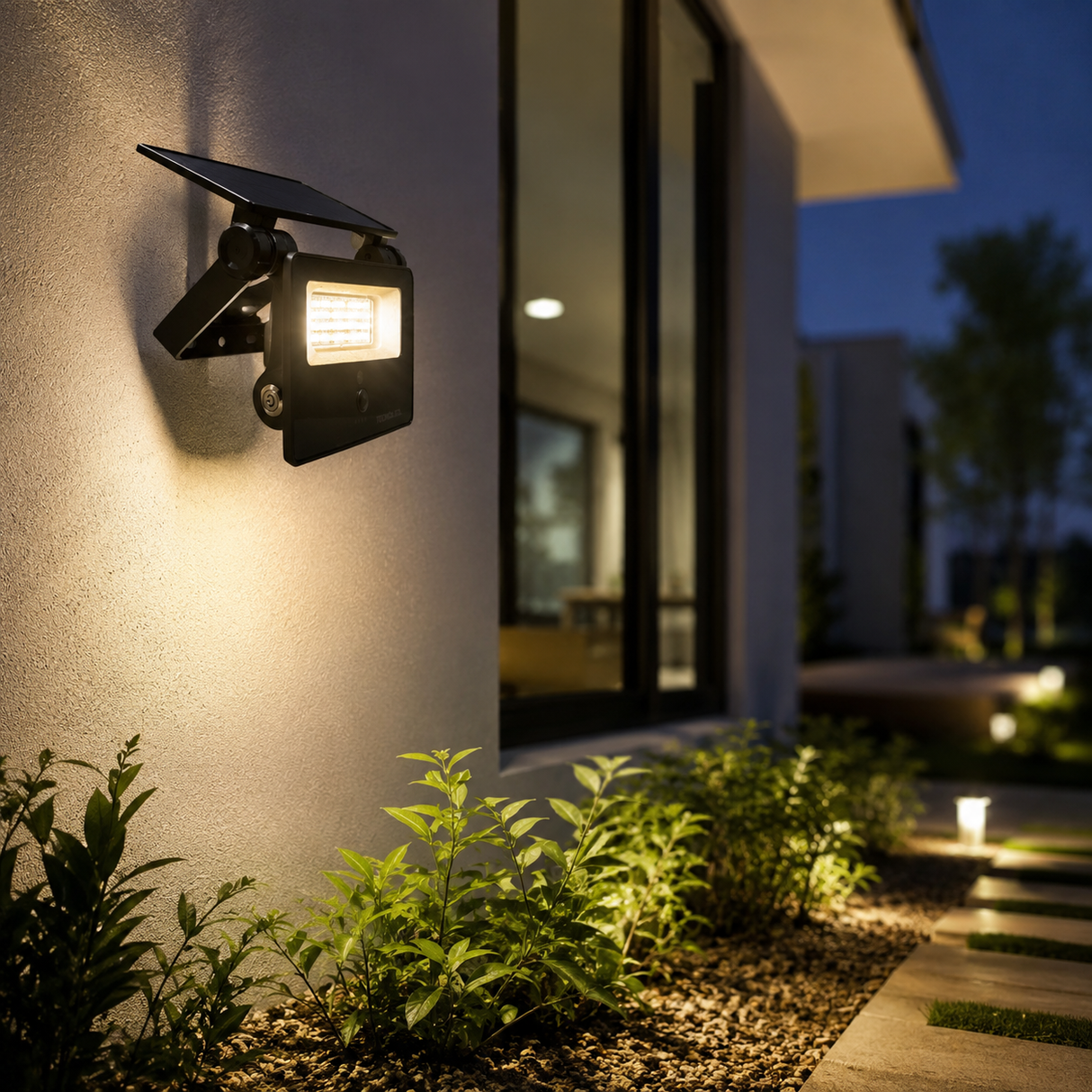 Reflector Solar LED 1200 lm 3 Tonos con Sensor de Movimiento