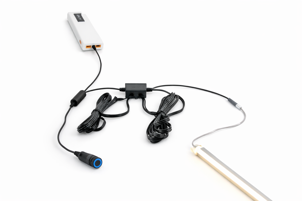 Sensor Doble Puerta 12–24V para Perfil LED