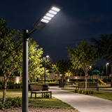 Luminaria Solar LED Punta Poste 2400 Lúmenes con Sensor PIR