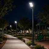 Luminaria Solar LED Punta de Poste 1200 lm para Jardín y Patio