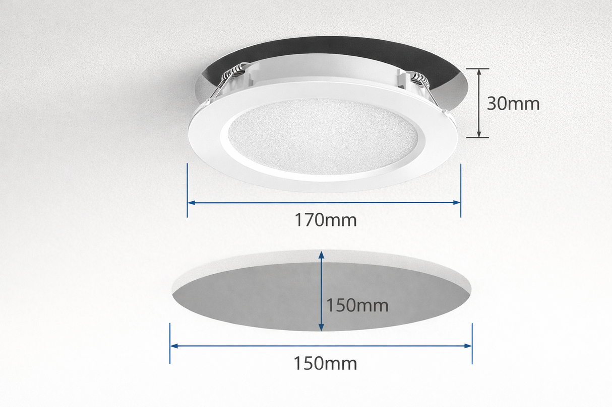 Panel Downlight LED 12W Luz Blanca para Empotrar Interior