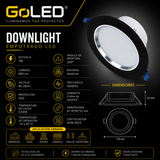 Empotrable LED Downlight 7W 6500K Negro Mate para Interior