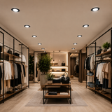 Empotrable LED Downlight 12W 6500K Negro para Interiores