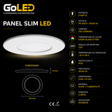 Panel LED Redondo Slim Blanco Frio 3W 6500K Empotrable para Interiores