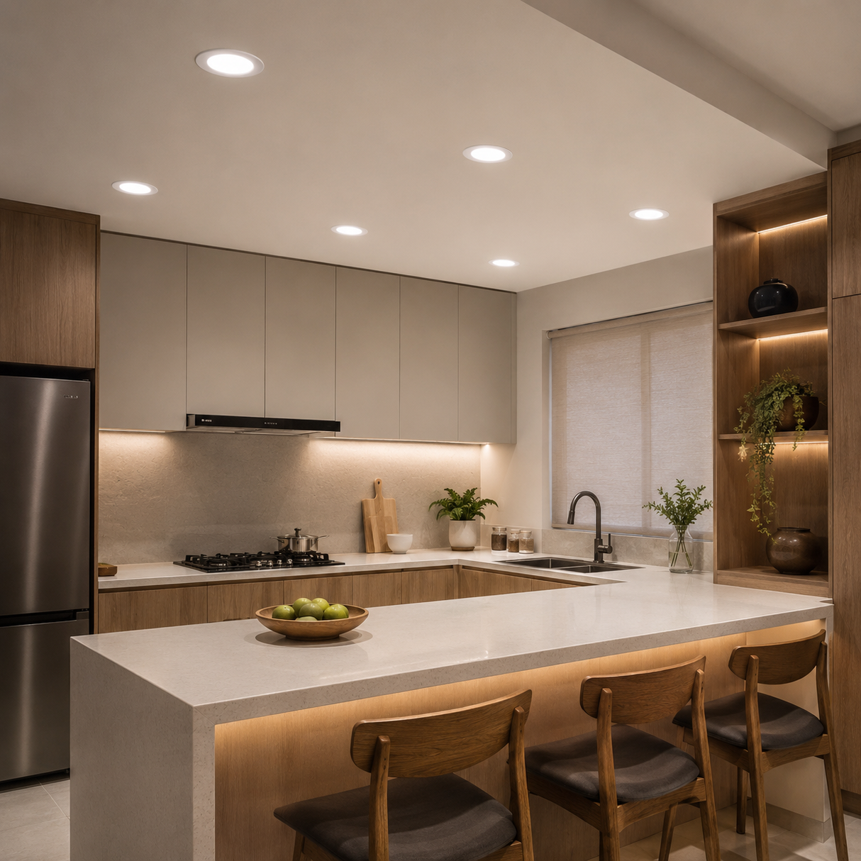 Panel LED Redondo Slim Blanco Frio 3W 6500K Empotrable para Interiores