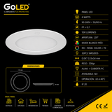 Panel LED Redondo Slim Blanco Frio 6W 6500K Empotrable para Interiores