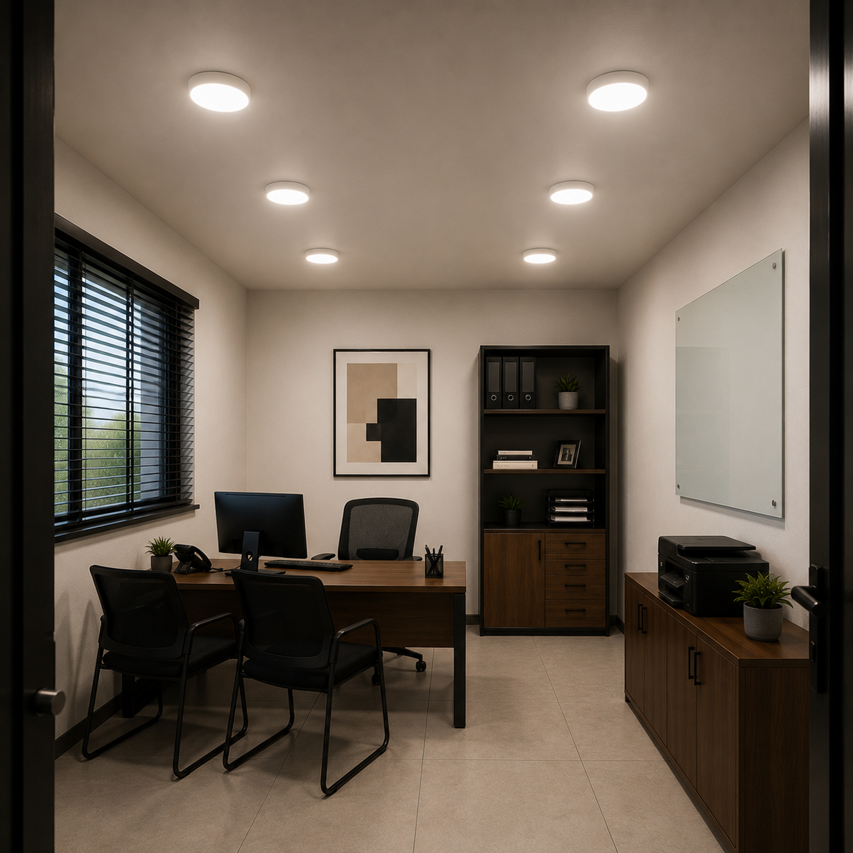 Panel LED Redondo Sobreponer 12W 6500K para Interiores