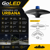Luminario LED Punta de Poste 100W IP65 con Fotocelda PTGW-100W