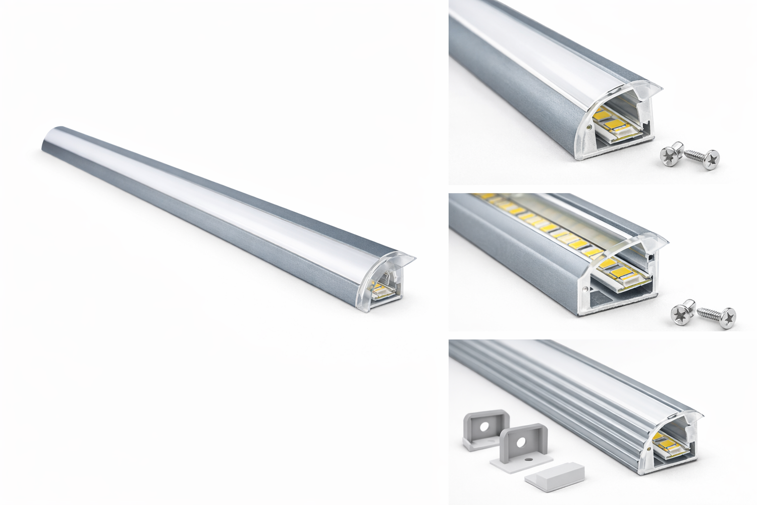 Perfil de Aluminio LED 9W/m 3000K 12V 3m