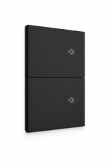 Placa Smart Negra 2 Interruptores WiFi con Voz