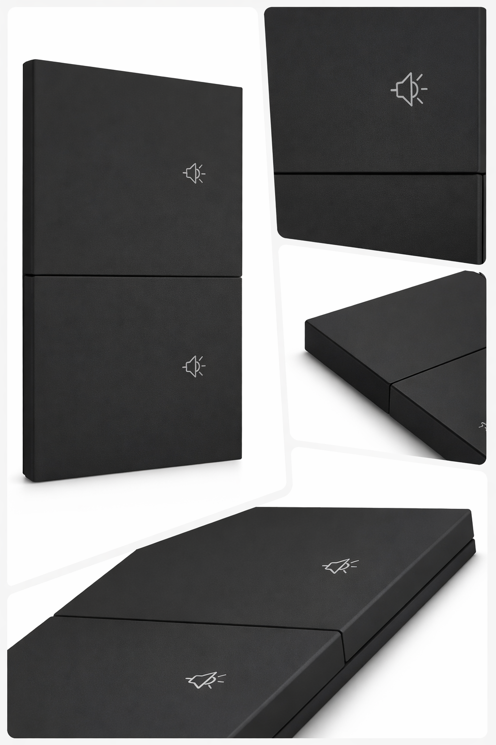 Placa Smart Negra 2 Interruptores WiFi con Voz