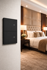 Placa Smart Negra 2 Interruptores WiFi con Voz