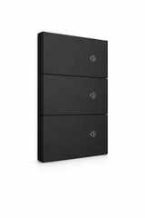 Placa Smart Negra 3 Interruptores WiFi con Voz