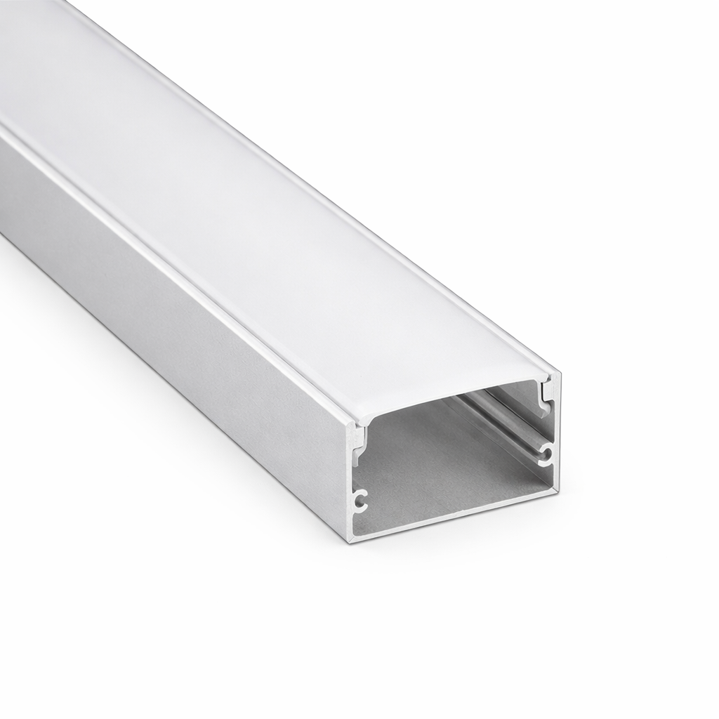 Perfil de Aluminio para Tira LED 3m Delgado con Difusor Opalino
