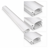 Perfil de Aluminio Empotrable para Tira LED 3m Difusor Opal