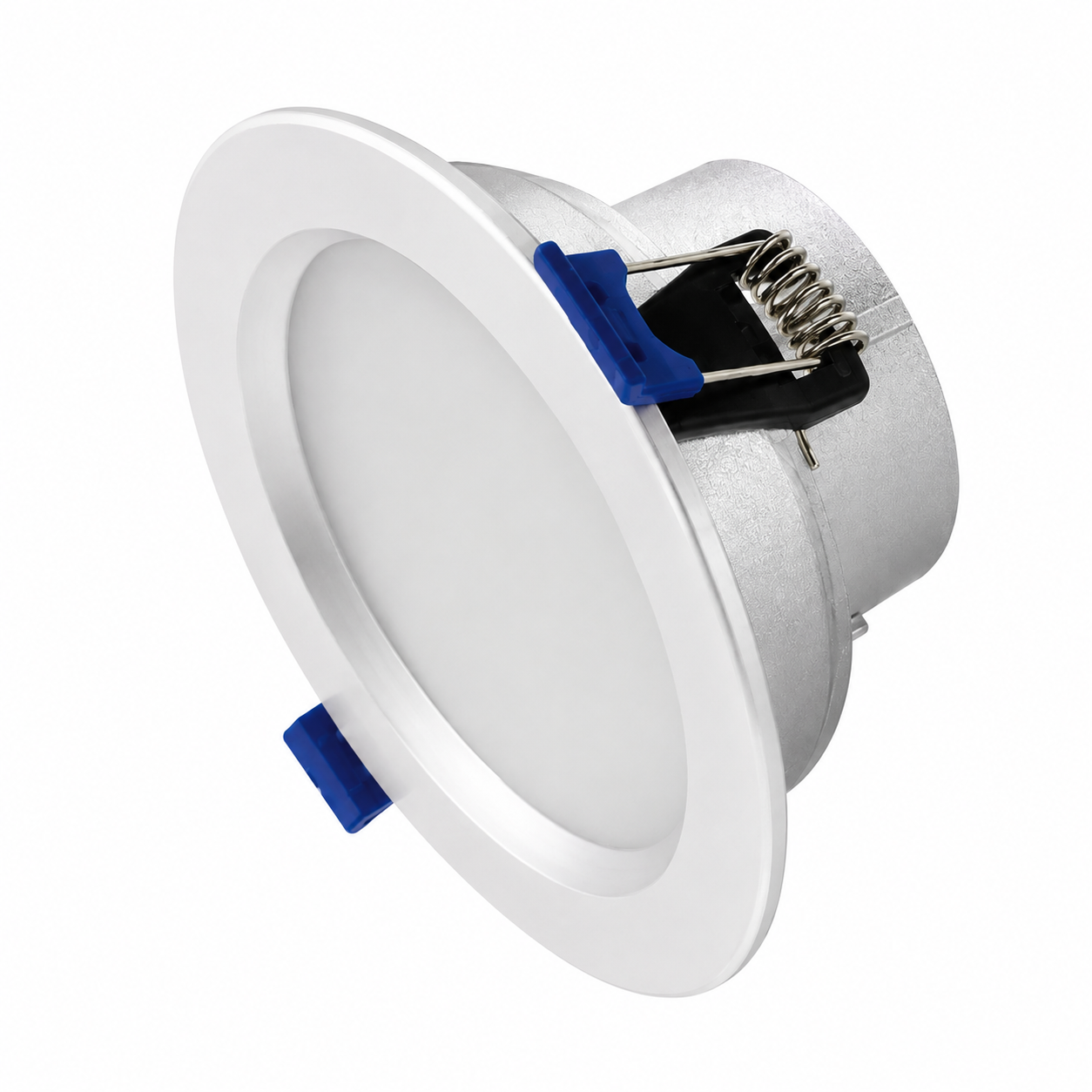Empotrable LED Downlight 12W 6500K Plata Satín para Interior