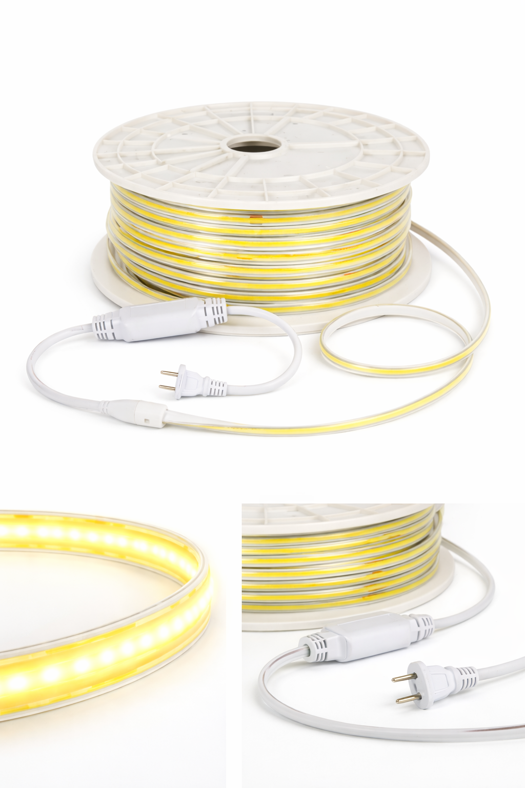 Manguera LED COB 3000K IP65 127V Rollo 25m