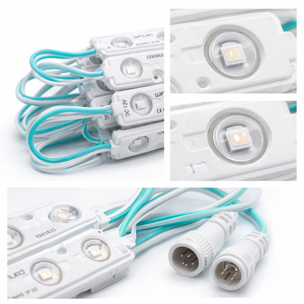 MÓDULO 3 LED SMD 2835 EXTERIOR VERDE