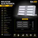 Reflector LED Industrial 400W IP65 Luz Fría 6500K CTNW-400W