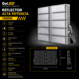 Reflector LED Industrial 1000W IP65 Luz Fría 6500K CTNW-1000W