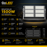 Reflector LED Industrial 1500W IP65 Luz Fría 6500K CTNW-1500W