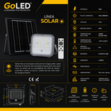 Luminaria Solar LED 450 lm con Panel Solar Externo ASL-006