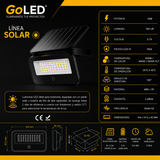 Reflector Solar LED Arbotante CCT con Panel Solar ASL-010