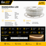 Manguera LED 6500K IP65 para Exterior Rollo de 25 Metros