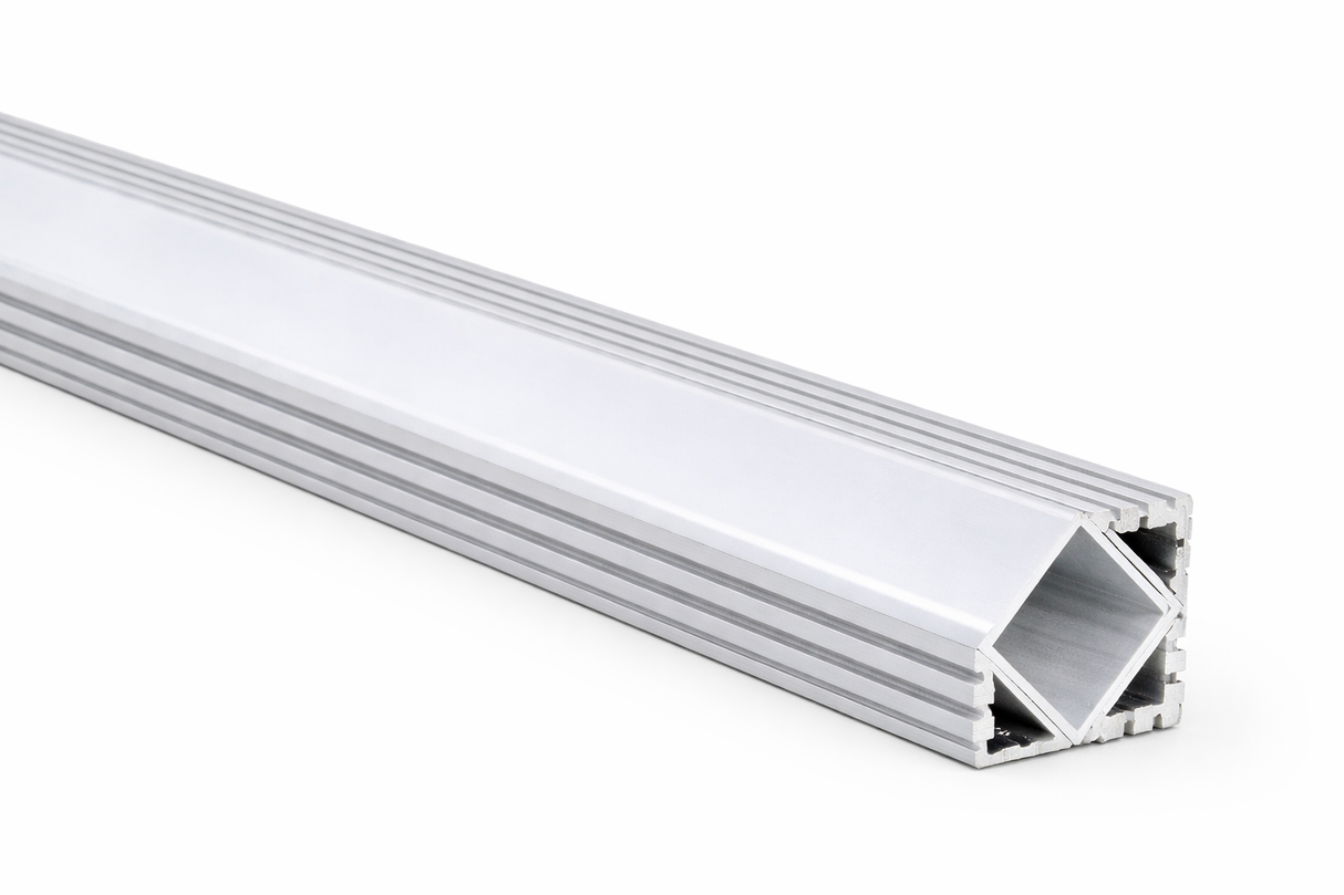 Perfil de Aluminio para Tira LED Empotrable 3m Opalino